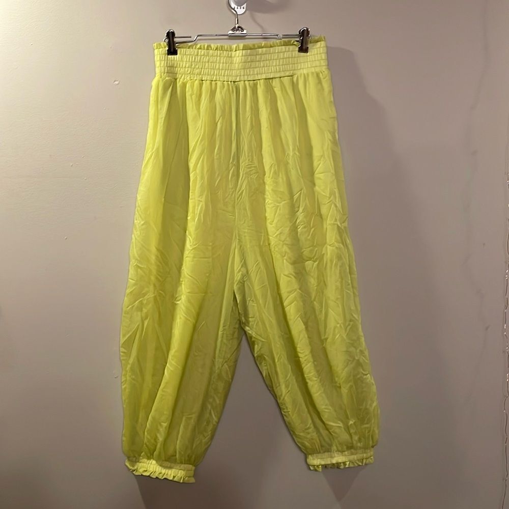 Free People Neon Yellow Pants